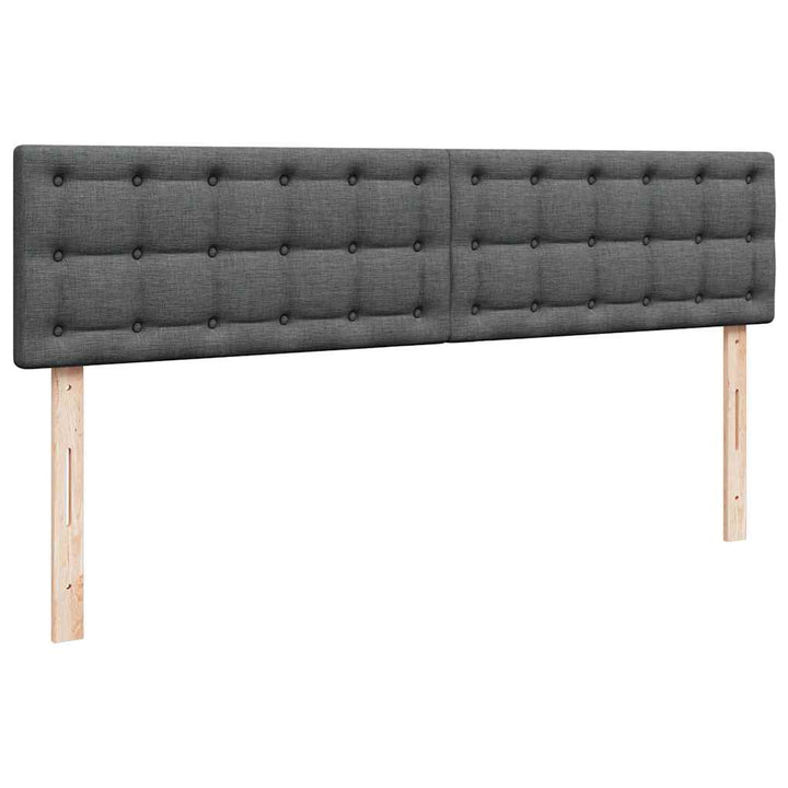 osmannisk sengeramme med madrasser 200x200 cm stof mørkegrå