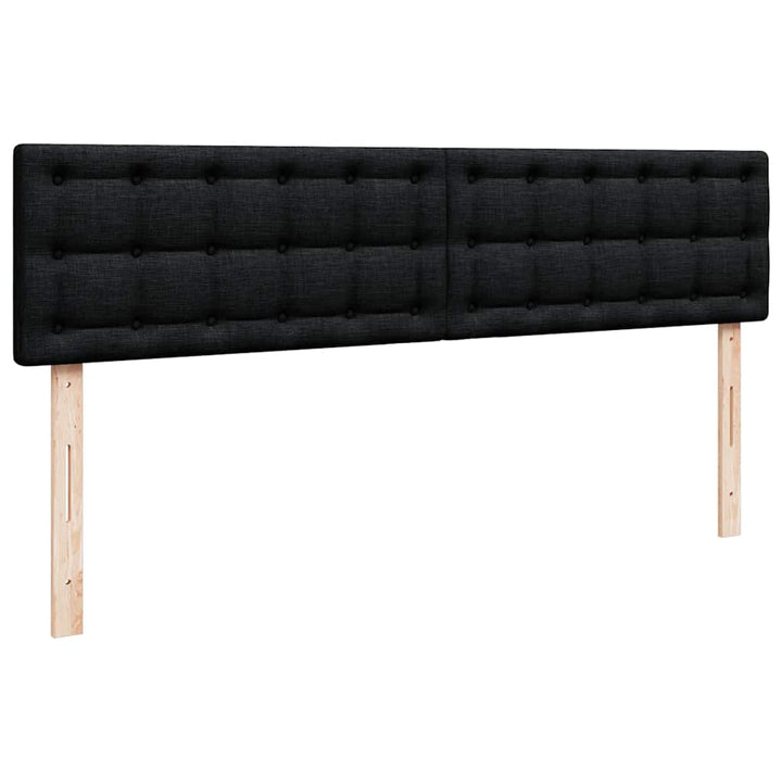 osmannisk sengeramme med madrasser 200x200 cm stof sort