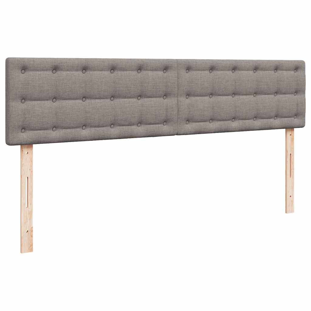 osmannisk sengeramme med madrasser 200x200 cm stof gråbrun