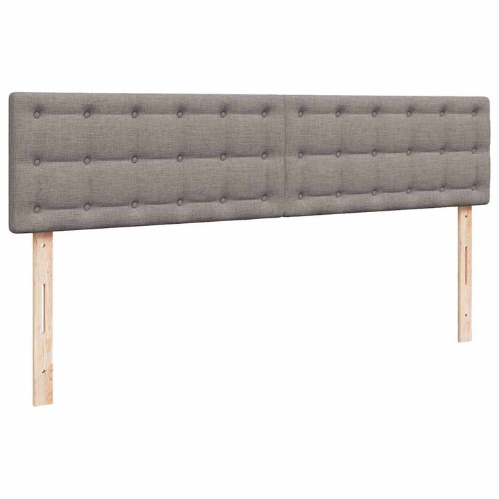 osmannisk sengeramme med madrasser 200x200 cm stof gråbrun