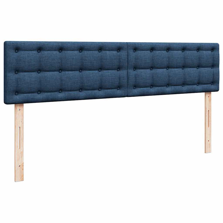 osmannisk sengeramme med madrasser 200x200 cm stof blå