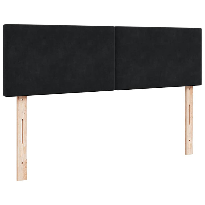 osmannisk sengeramme med madrasser 160x200 cm fløjl sort
