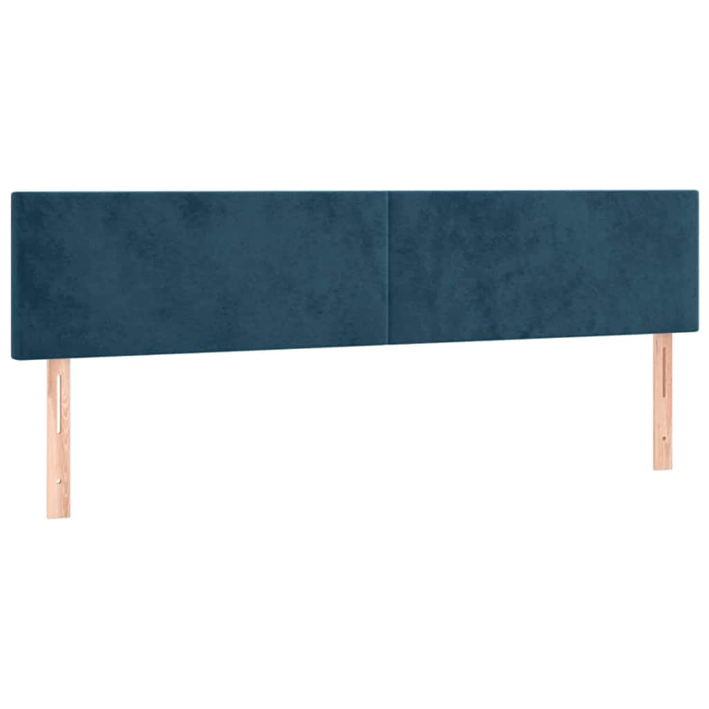 osmannisk sengeramme med madrasser 160x200 cm fløjl mørkeblå