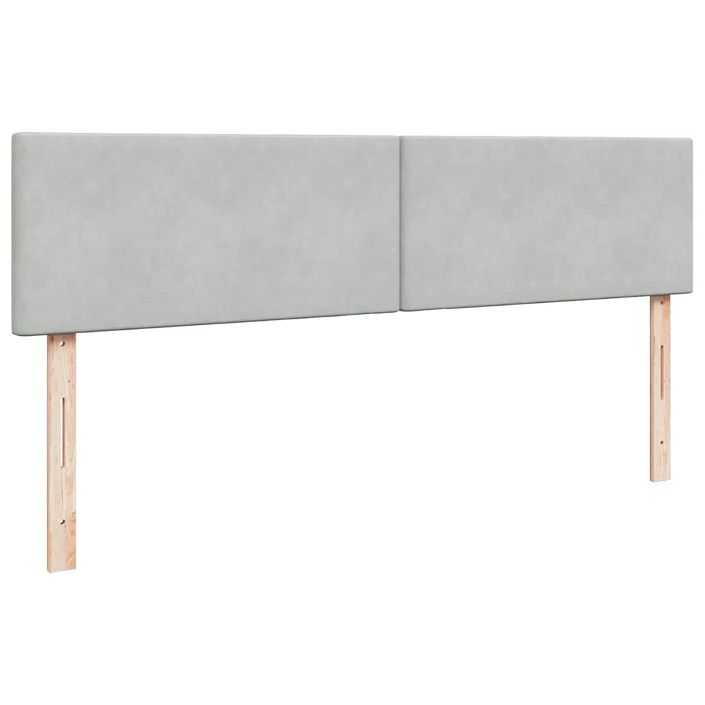 osmannisk sengeramme med madrasser 180x200 cm fløjl lysegrå