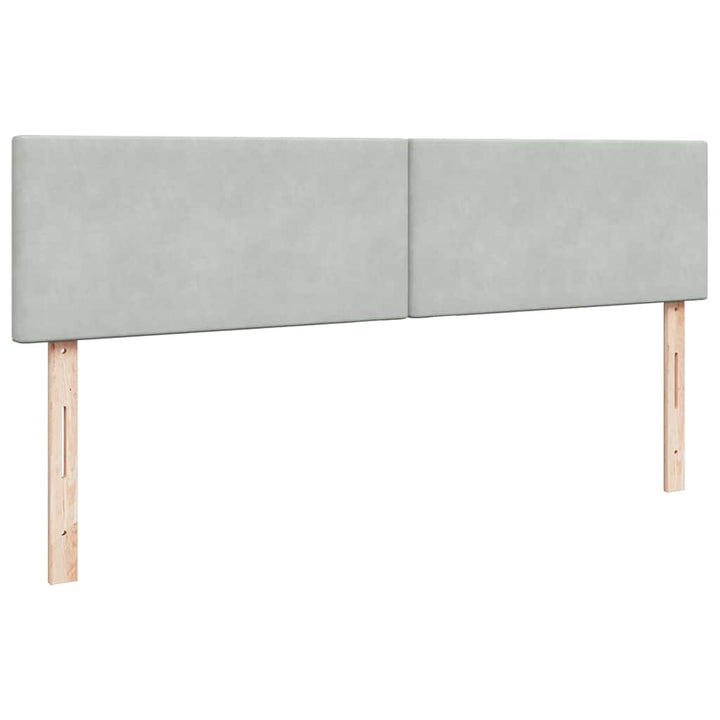 osmannisk sengeramme med madrasser 180x200 cm fløjl lysegrå