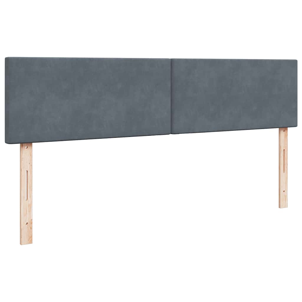 osmannisk sengeramme med madrasser 180x200 cm fløjl mørkegrå
