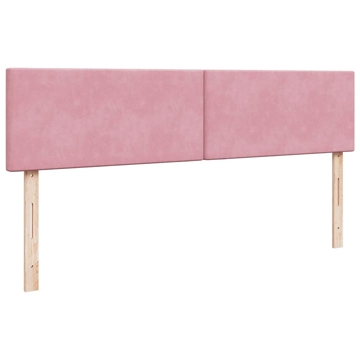 osmannisk sengeramme med madrasser 180x200 cm fløjl lyserød