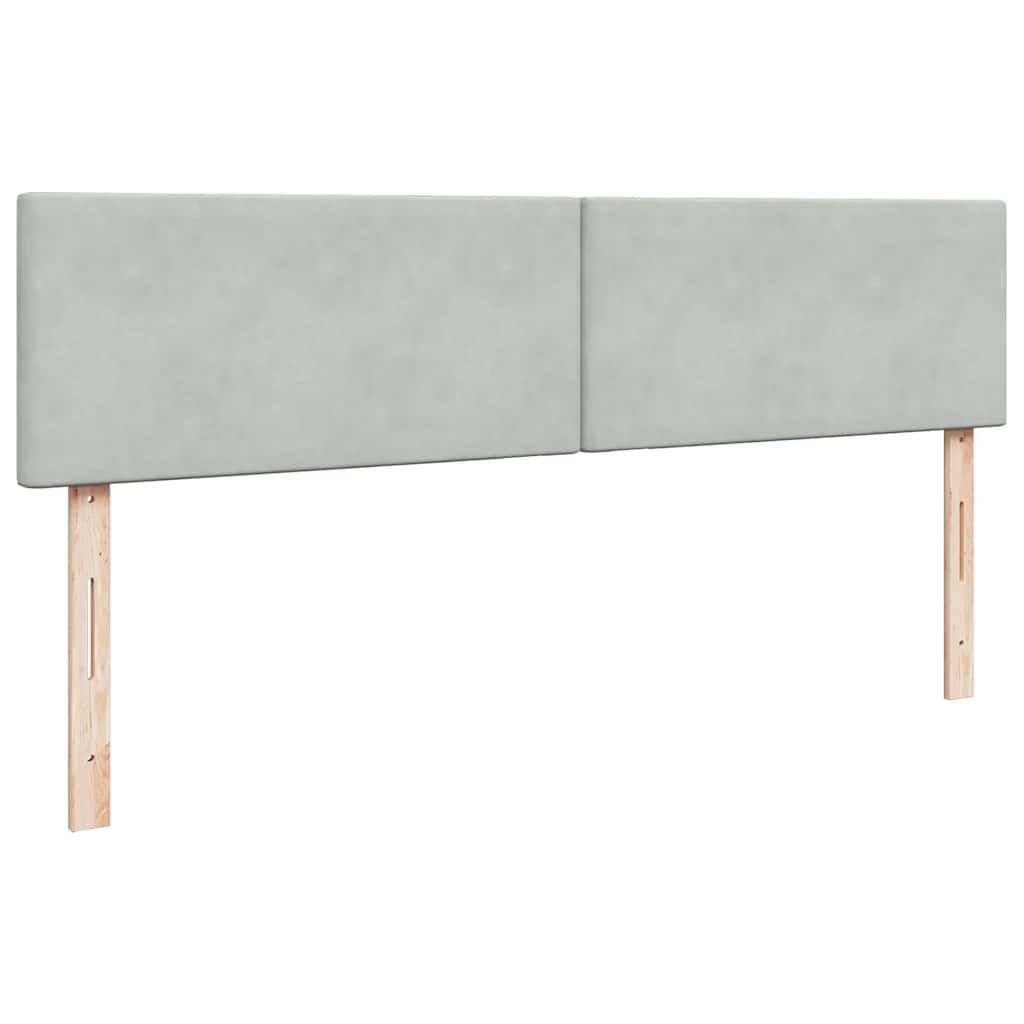 osmannisk sengeramme med madrasser 200x200 cm fløjl lysegrå