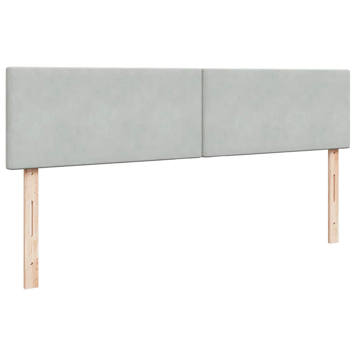 osmannisk sengeramme med madrasser 200x200 cm fløjl lysegrå