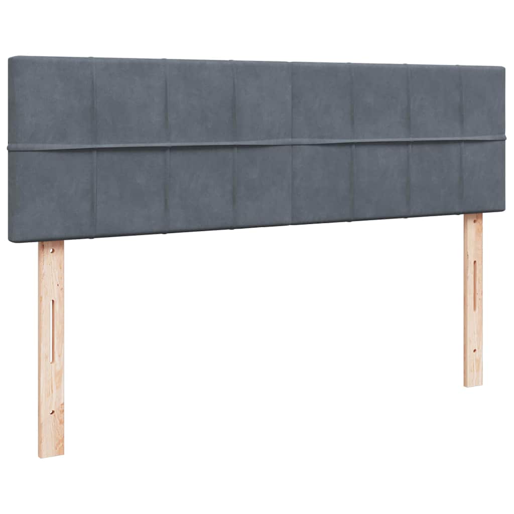 osmannisk sengeramme med madrasser 160x200 cm fløjl mørkegrå