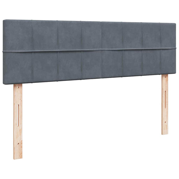 osmannisk sengeramme med madrasser 160x200 cm fløjl mørkegrå