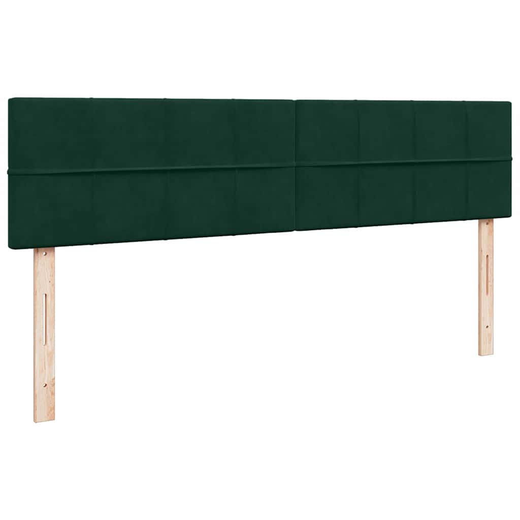 osmannisk sengeramme med madrasser 160x200 cm fløjl mørkegrøn