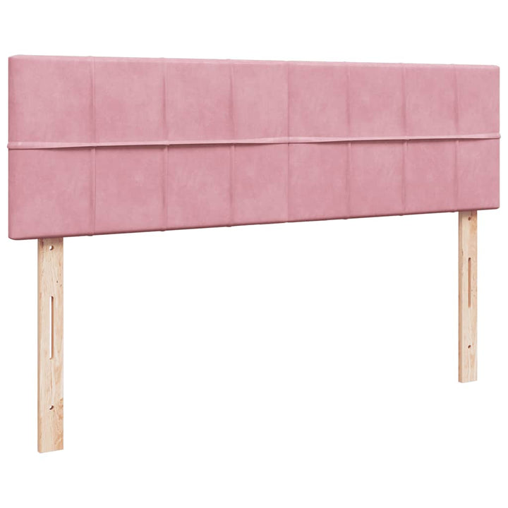 osmannisk sengeramme med madrasser 160x200 cm fløjl lyserød
