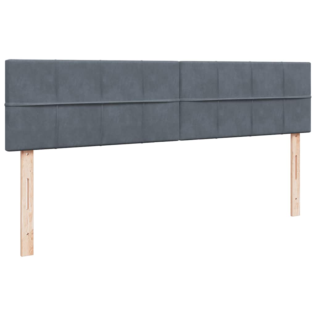 osmannisk sengeramme med madrasser 180x200 cm fløjl mørkegrå