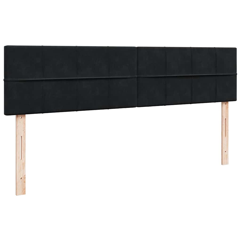osmannisk sengeramme med madrasser 180x200 cm fløjl sort