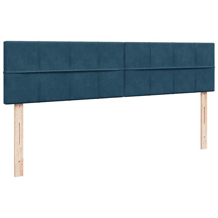 osmannisk sengeramme med madrasser 180x200 cm fløjl mørkeblå