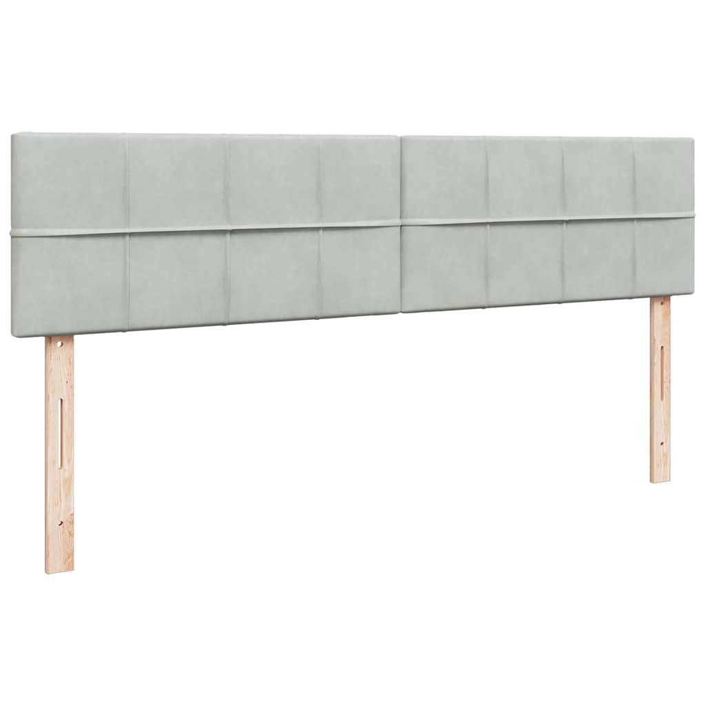 osmannisk sengeramme med madrasser 200x200 cm fløjl lysegrå