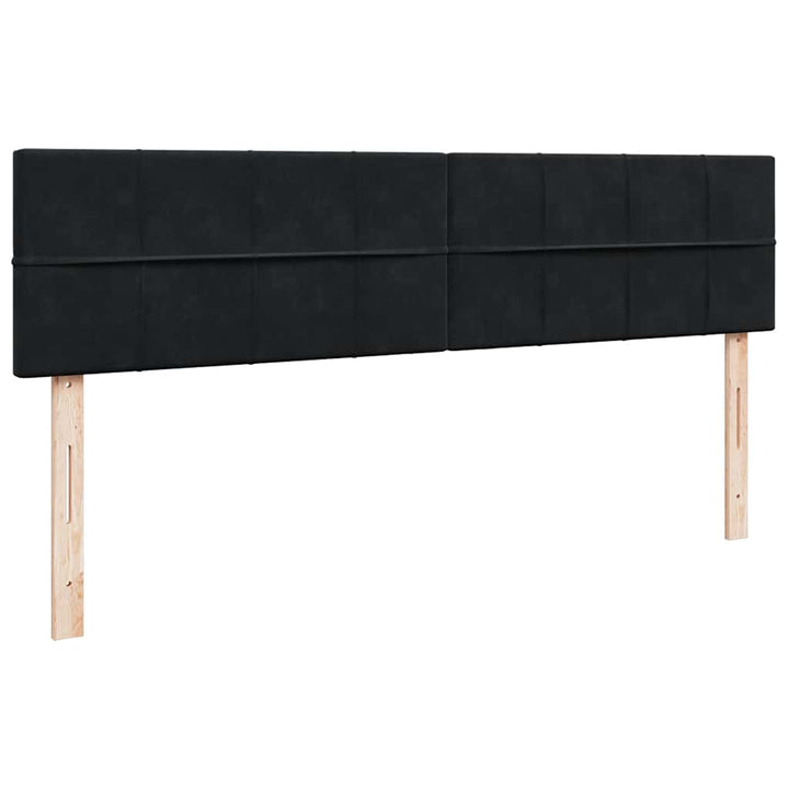 osmannisk sengeramme med madrasser 200x200 cm fløjl sort