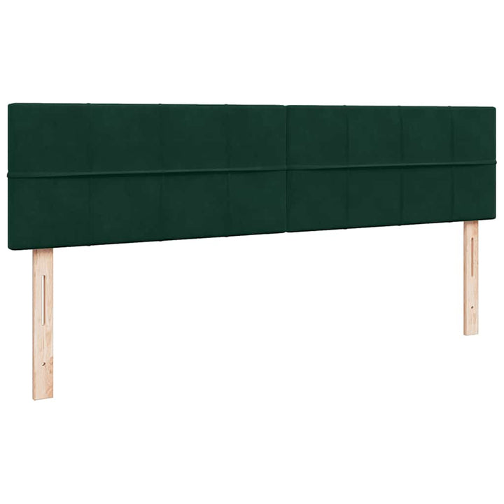 osmannisk sengeramme med madrasser 200x200 cm fløjl mørkegrøn