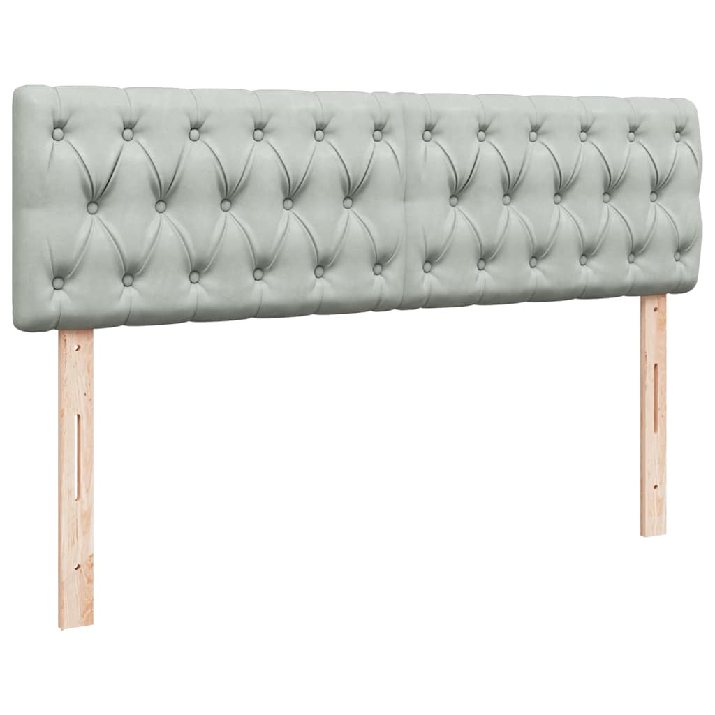 osmannisk sengeramme med madrasser 160x200 cm fløjl lysegrå