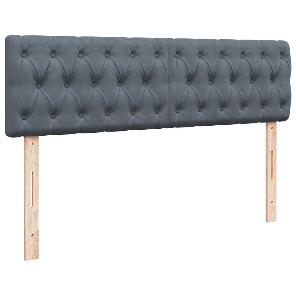 osmannisk sengeramme med madrasser 160x200 cm fløjl mørkegrå