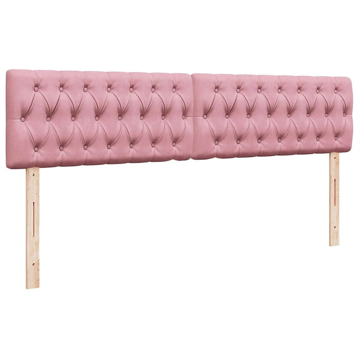 osmannisk sengeramme med madrasser 160x200 cm fløjl lyserød