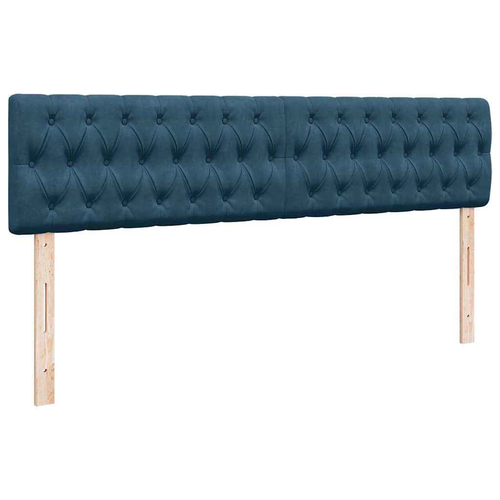 osmannisk sengeramme med madrasser 180x200 cm fløjl mørkeblå