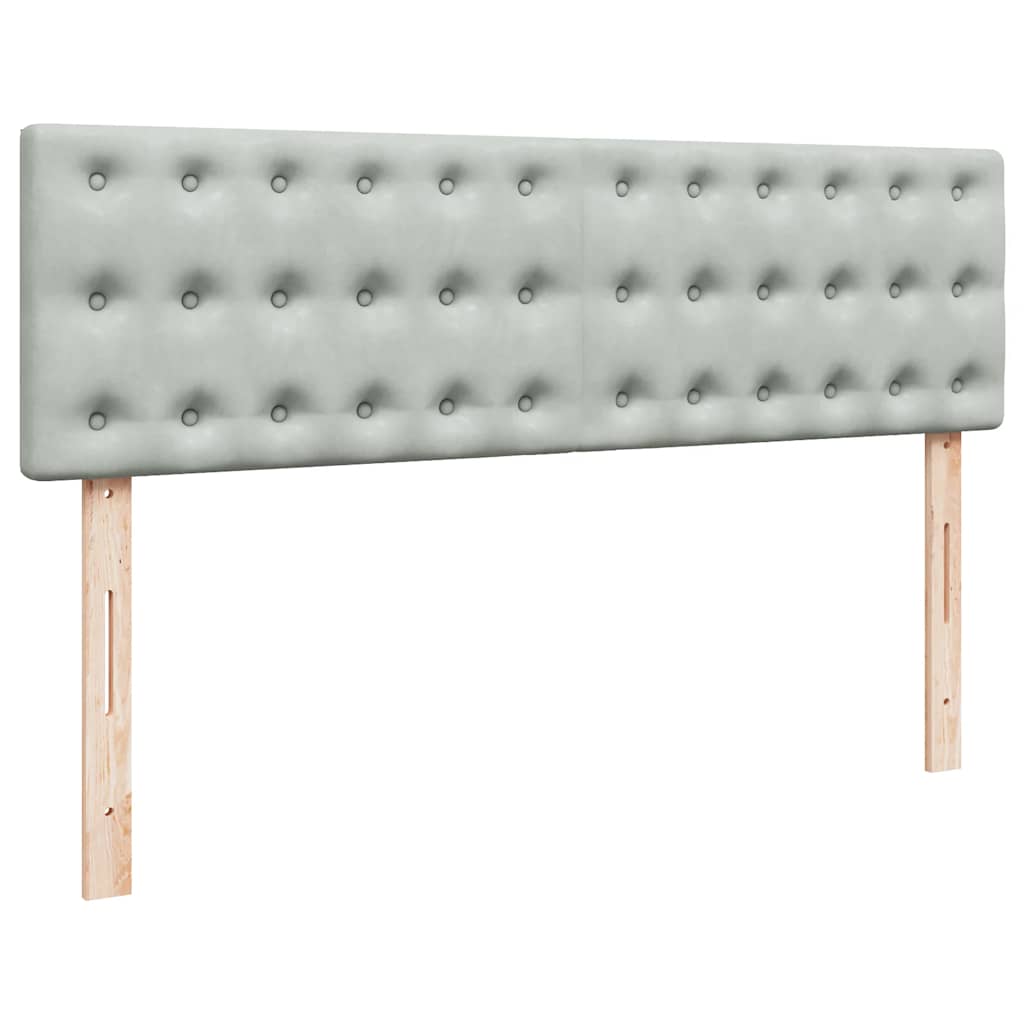 osmannisk sengeramme med madrasser 160x200 cm fløjl lysegrå