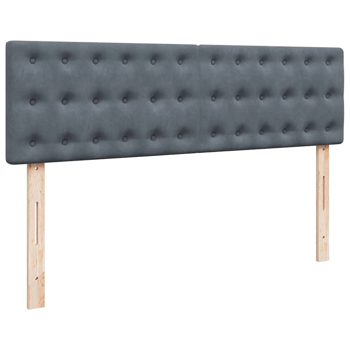 osmannisk sengeramme med madrasser 160x200 cm fløjl mørkegrå