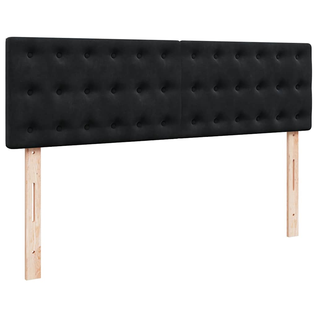 osmannisk sengeramme med madrasser 160x200 cm fløjl sort