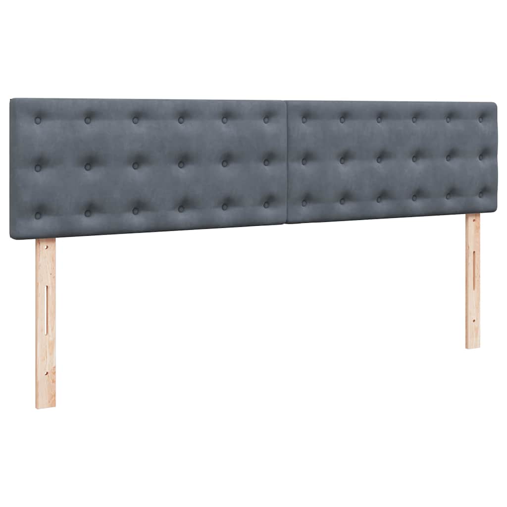 osmannisk sengeramme med madrasser 180x200 cm fløjl mørkegrå