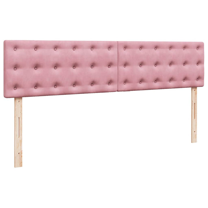 osmannisk sengeramme med madrasser 180x200 cm fløjl lyserød