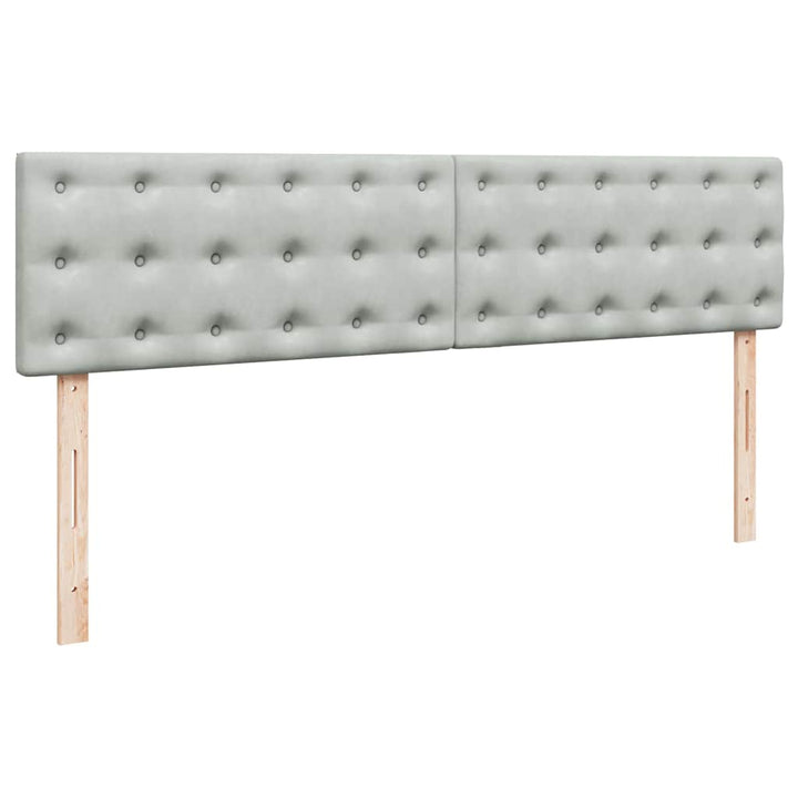 osmannisk sengeramme med madrasser 200x200 cm fløjl lysegrå