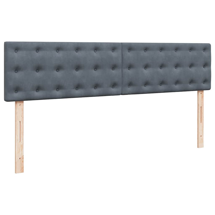 osmannisk sengeramme med madrasser 200x200 cm fløjl mørkegrå