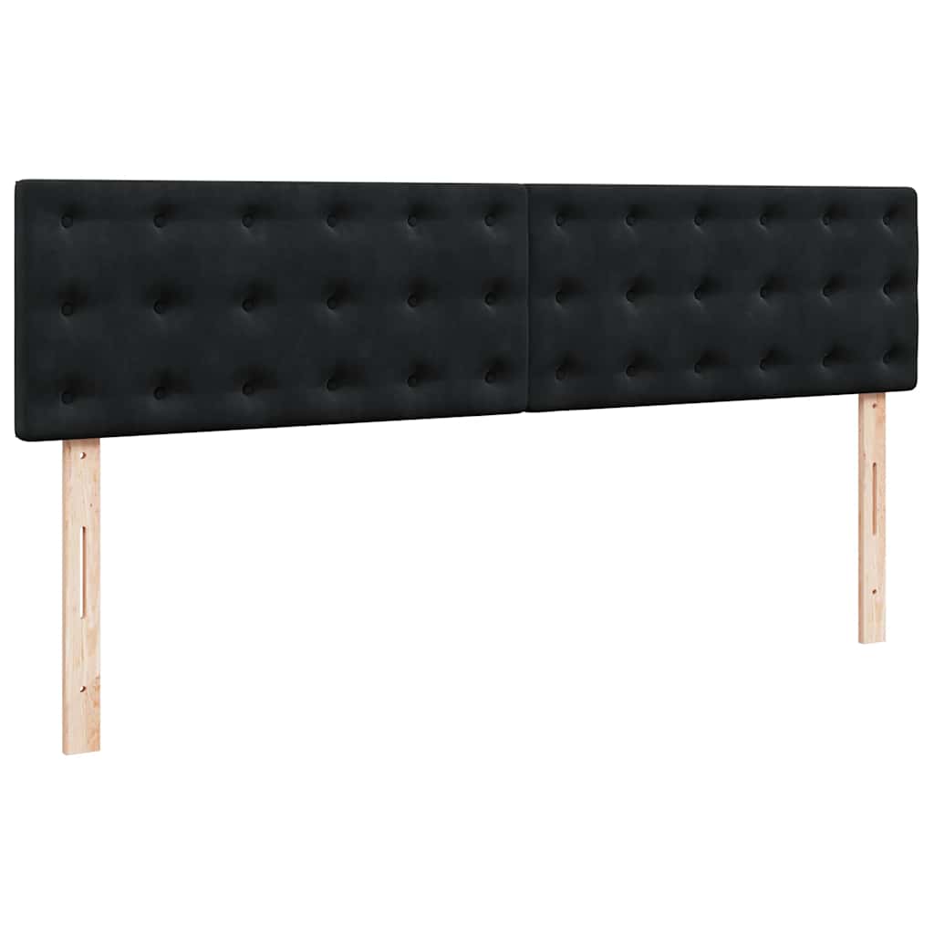 osmannisk sengeramme med madrasser 200x200 cm fløjl sort