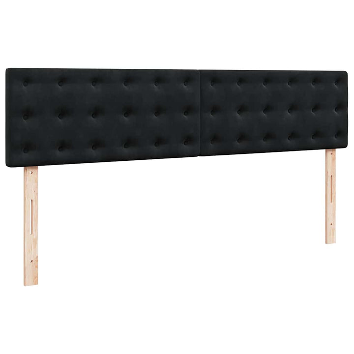 osmannisk sengeramme med madrasser 200x200 cm fløjl sort