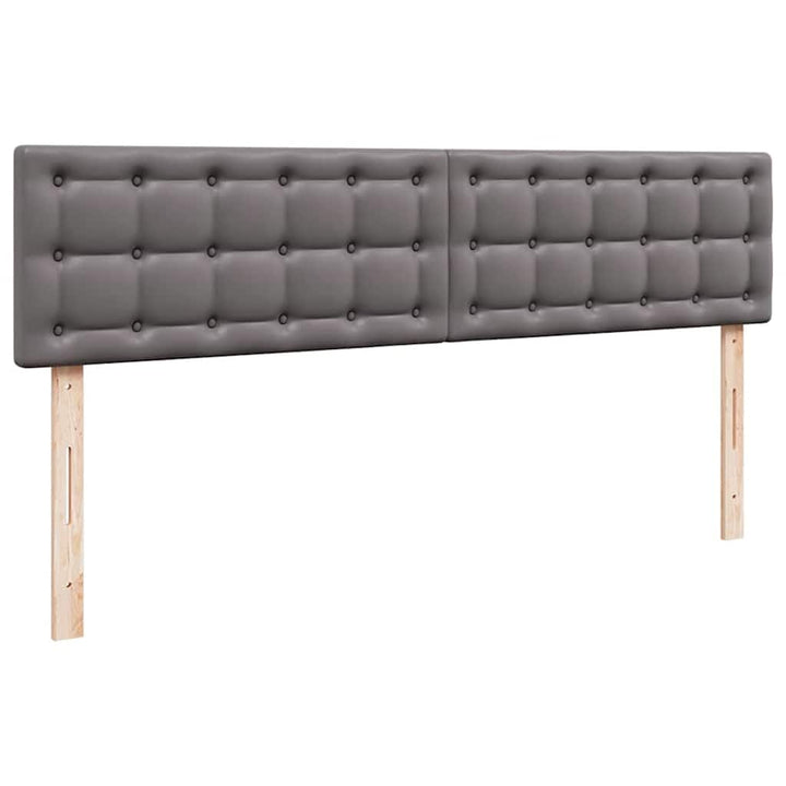 osmannisk seng med madrasser & LEDs 180x200 cm kunstlæder grå