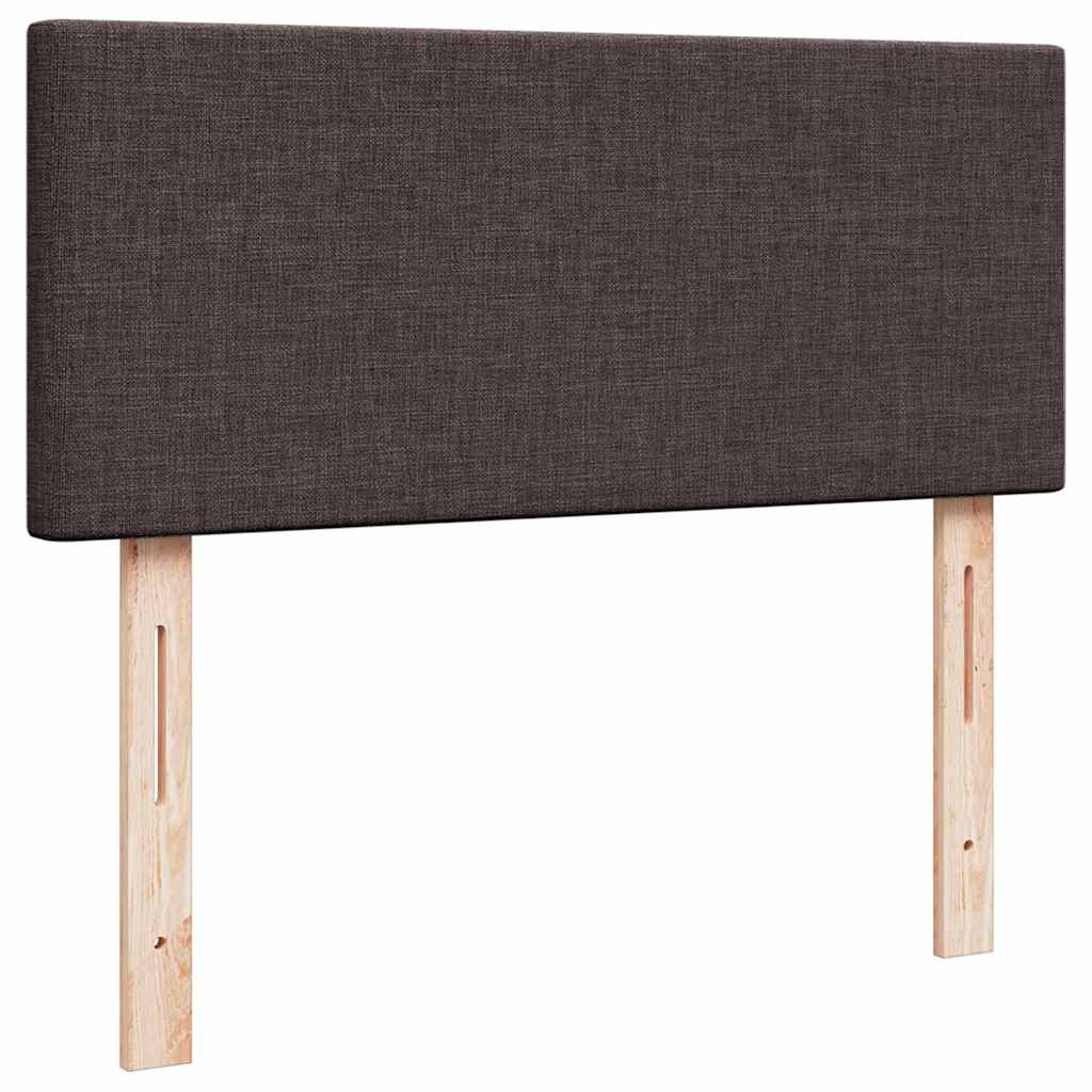 osmannisk sengeramme med madras 120x190 cm stof mørkebrun