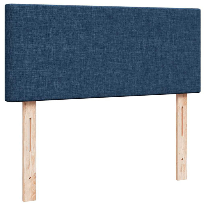 ottoman seng med madras & LEDs 120x190cm stof blå