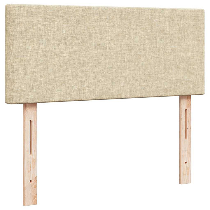 osmannisk sengeramme med madras 120x200 cm stof cremefarvet
