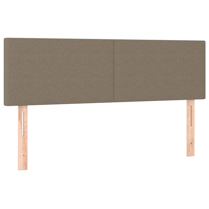 Ottoman seng med madras & LEDs Taupe 140x190 cm Stof