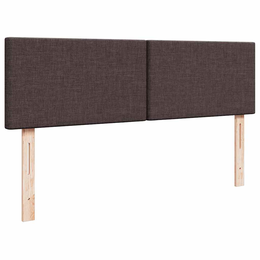 osmannisk sengeramme med madras 140x200 cm stof mørkebrun