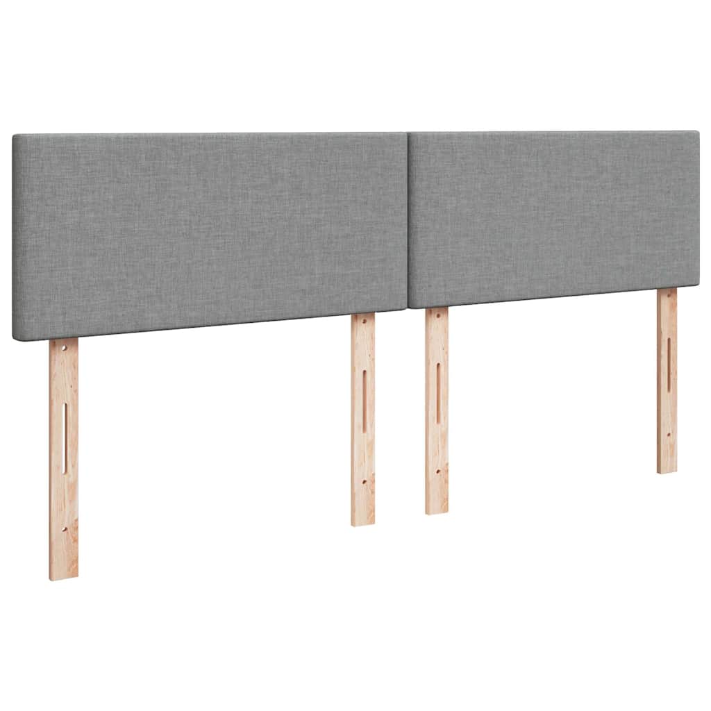 ottoman seng med madras 160x200 cm stof lysegrå