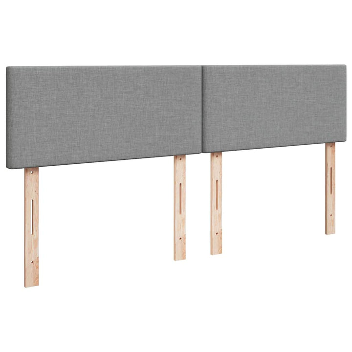 ottoman seng med madras 160x200 cm stof lysegrå
