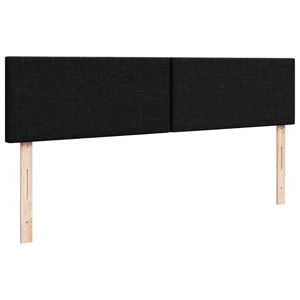 osmannisk sengeramme med madras 160x200 cm stof sort
