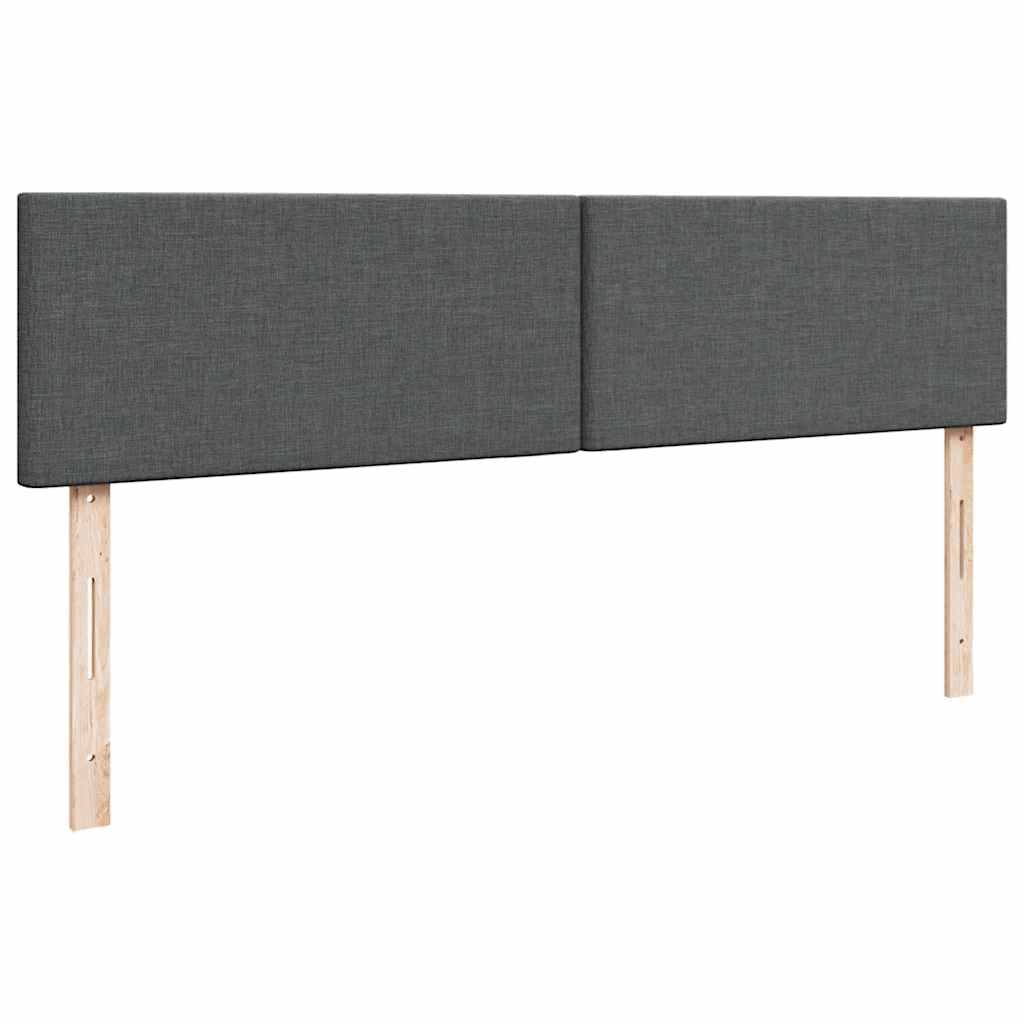 ottoman seng med madras & LEDs 180x200cm stof mørkegrå