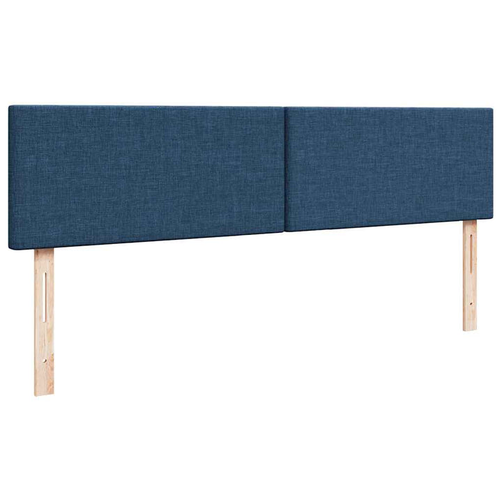 ottoman seng med madras & LEDs 180x200cm stof blå
