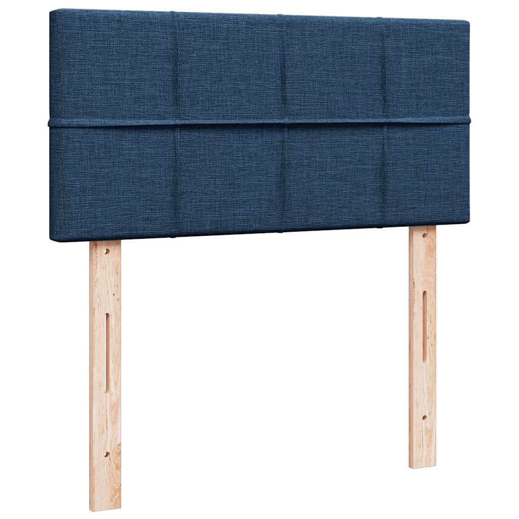 osmannisk sengeramme med madras 80x200 cm stof blå
