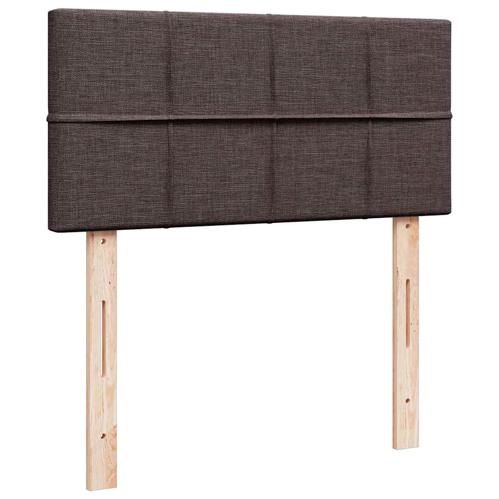 osmannisk sengeramme med madras 90x190 cm stof mørkebrun