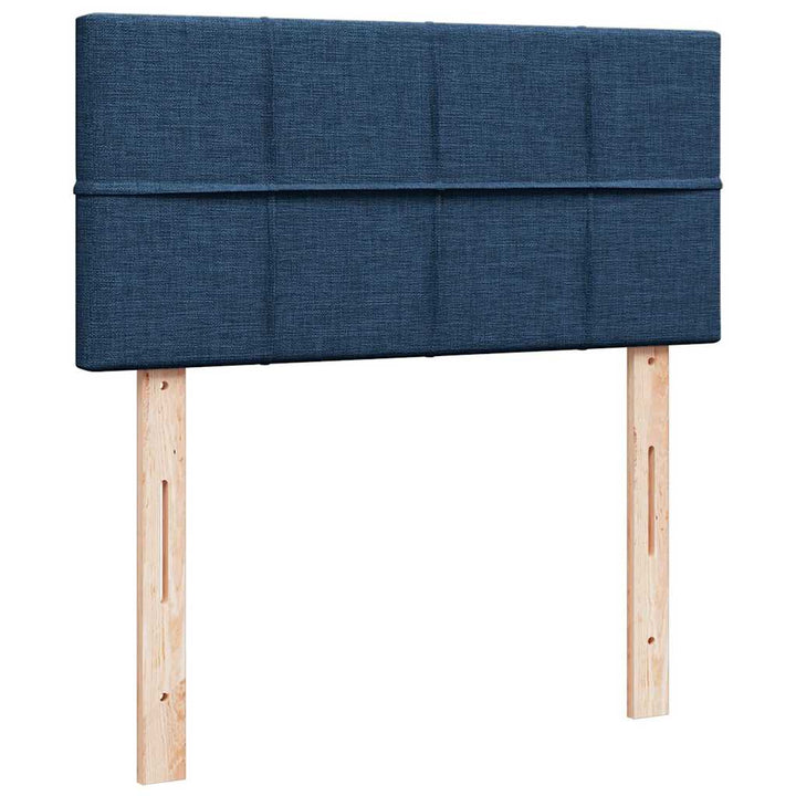 osmannisk sengeramme med madras 90x190 cm stof blå